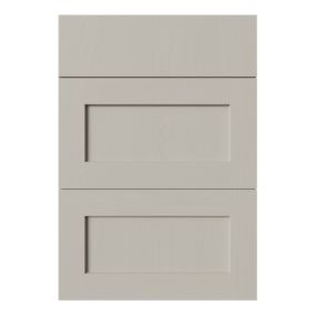 Tydeman Matt pebble Shaker 3 drawer cabinet front (H)720mm (W)497mm (T)20mm