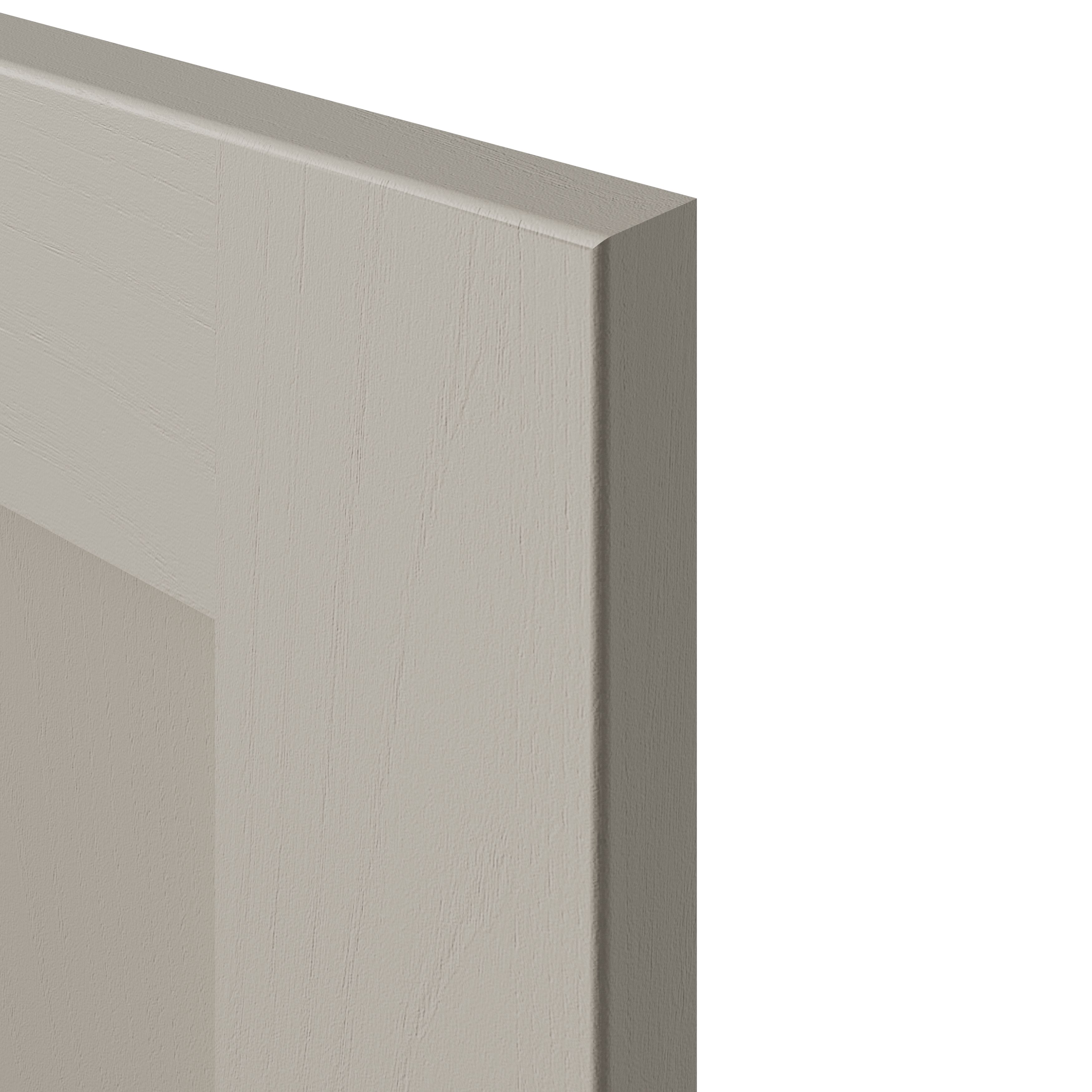 Tydeman Matt pebble Shaker Bridging door & pan drawer front, 356mm x 20mm x 597mm 600mm