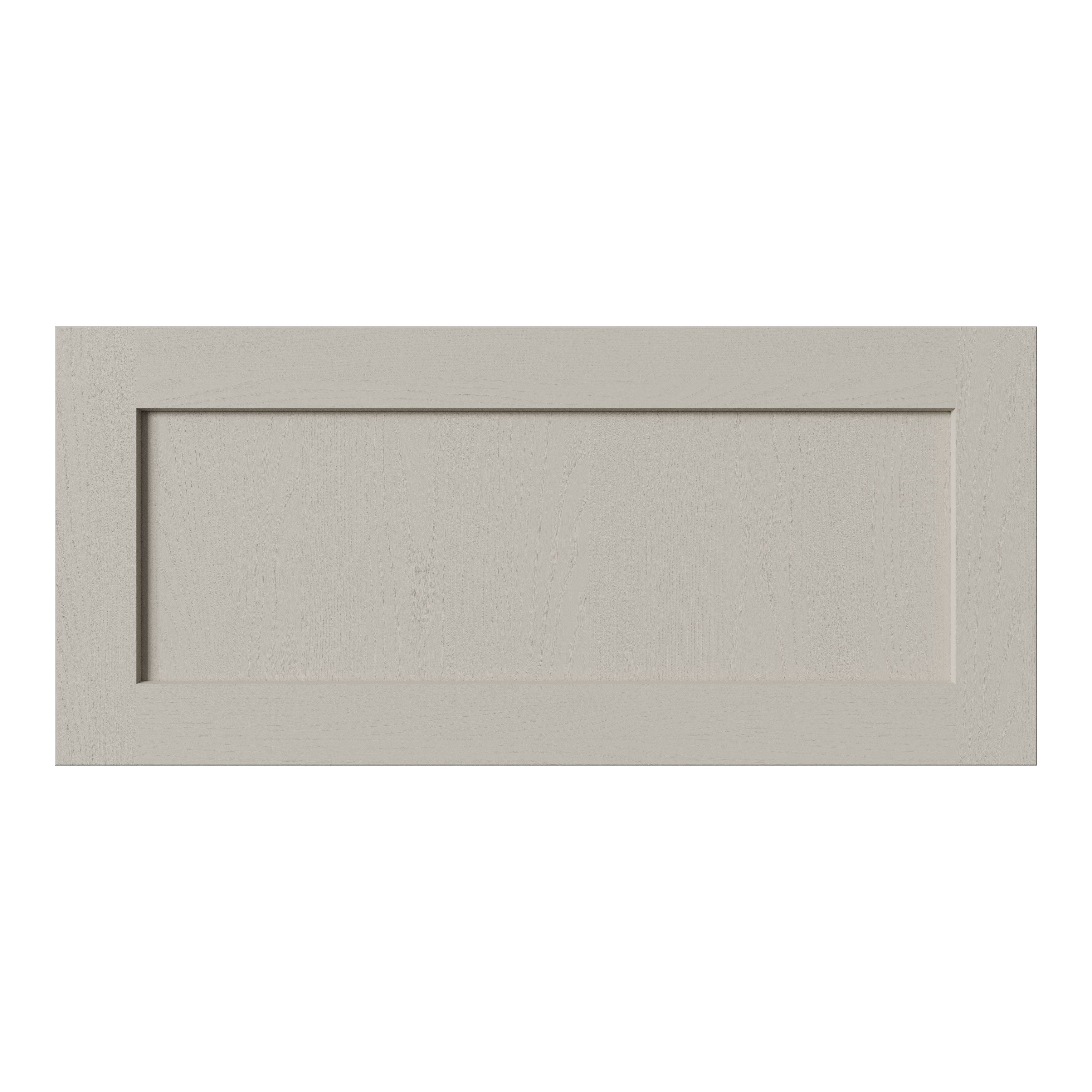 Tydeman Matt pebble Shaker Bridging door & pan drawer front, 356mm x 20mm x 797mm 800mm