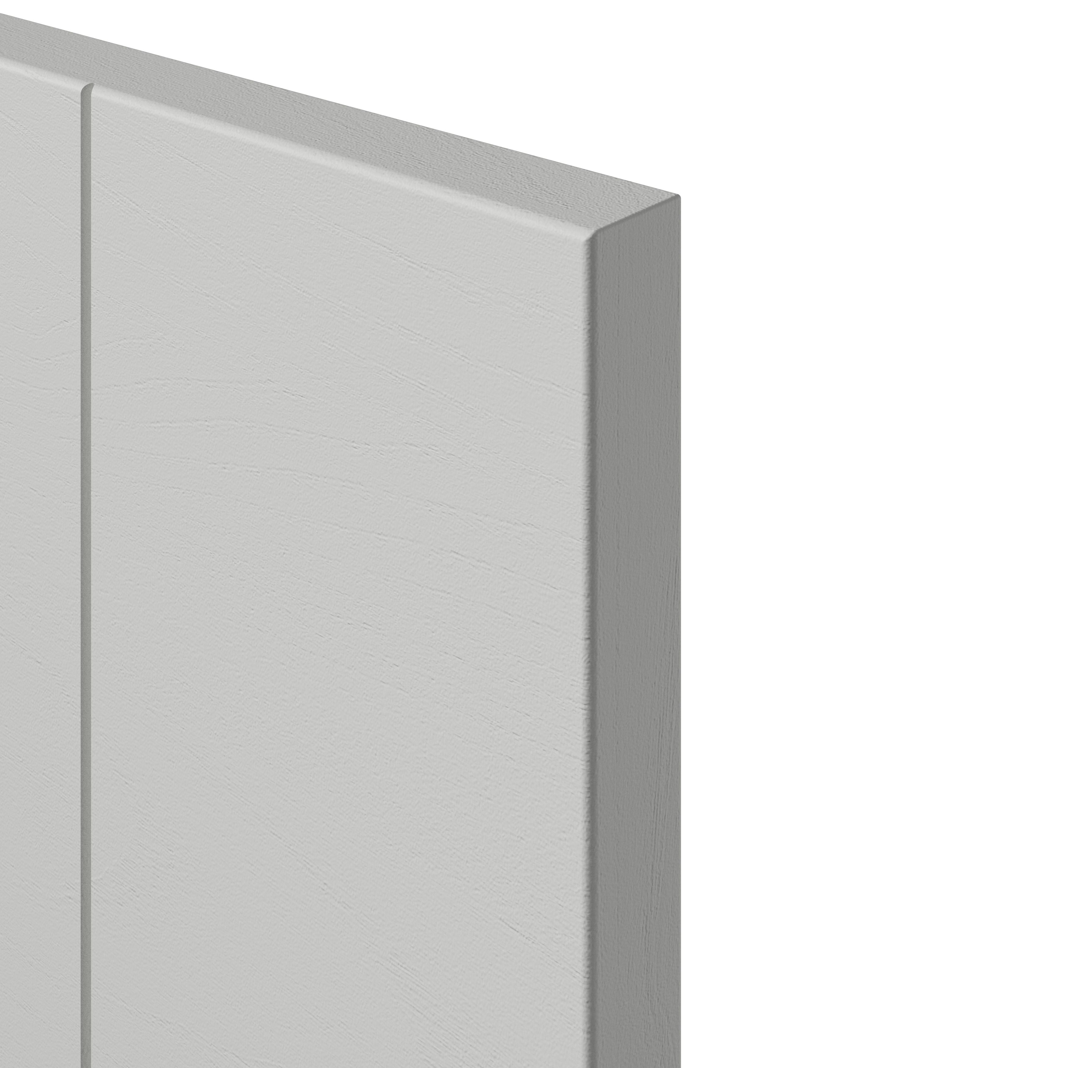 Tydeman Matt pebble Standard Base end panel (H)870mm (W)590mm