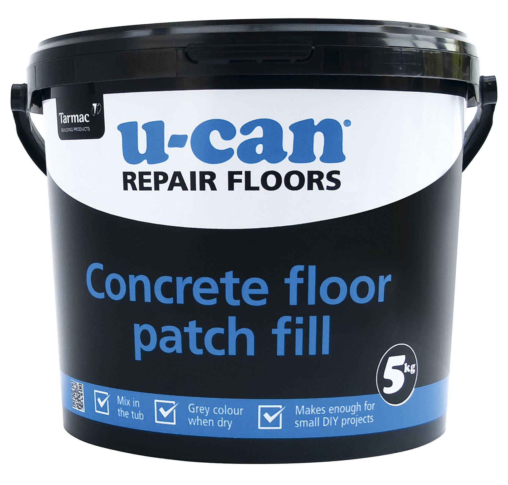 U-Can Patch fill Grey Concrete repair, 5kg Tub