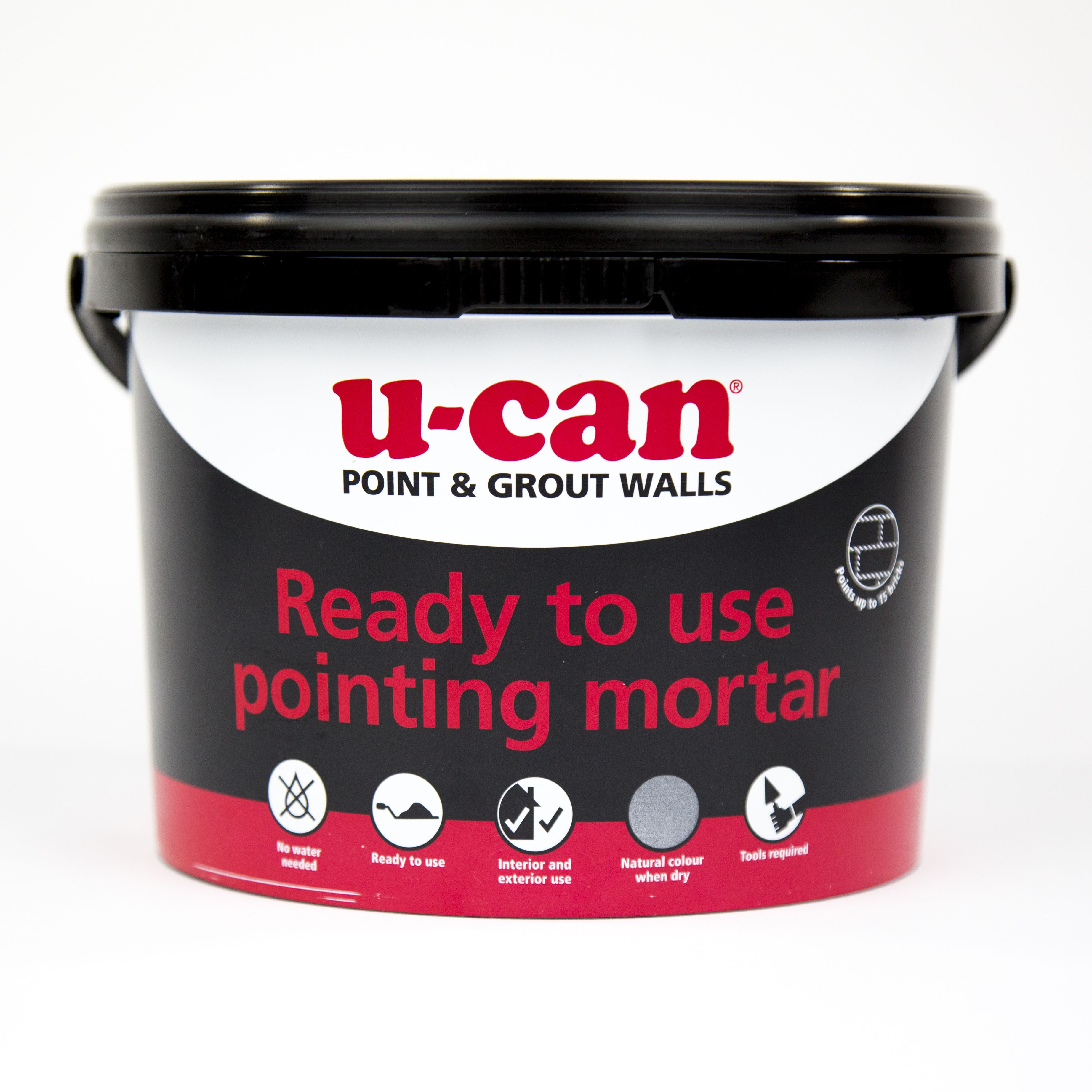 U-Can Ready Mixed Pointing Mortar, 4kg Tub | DIY At B&Q