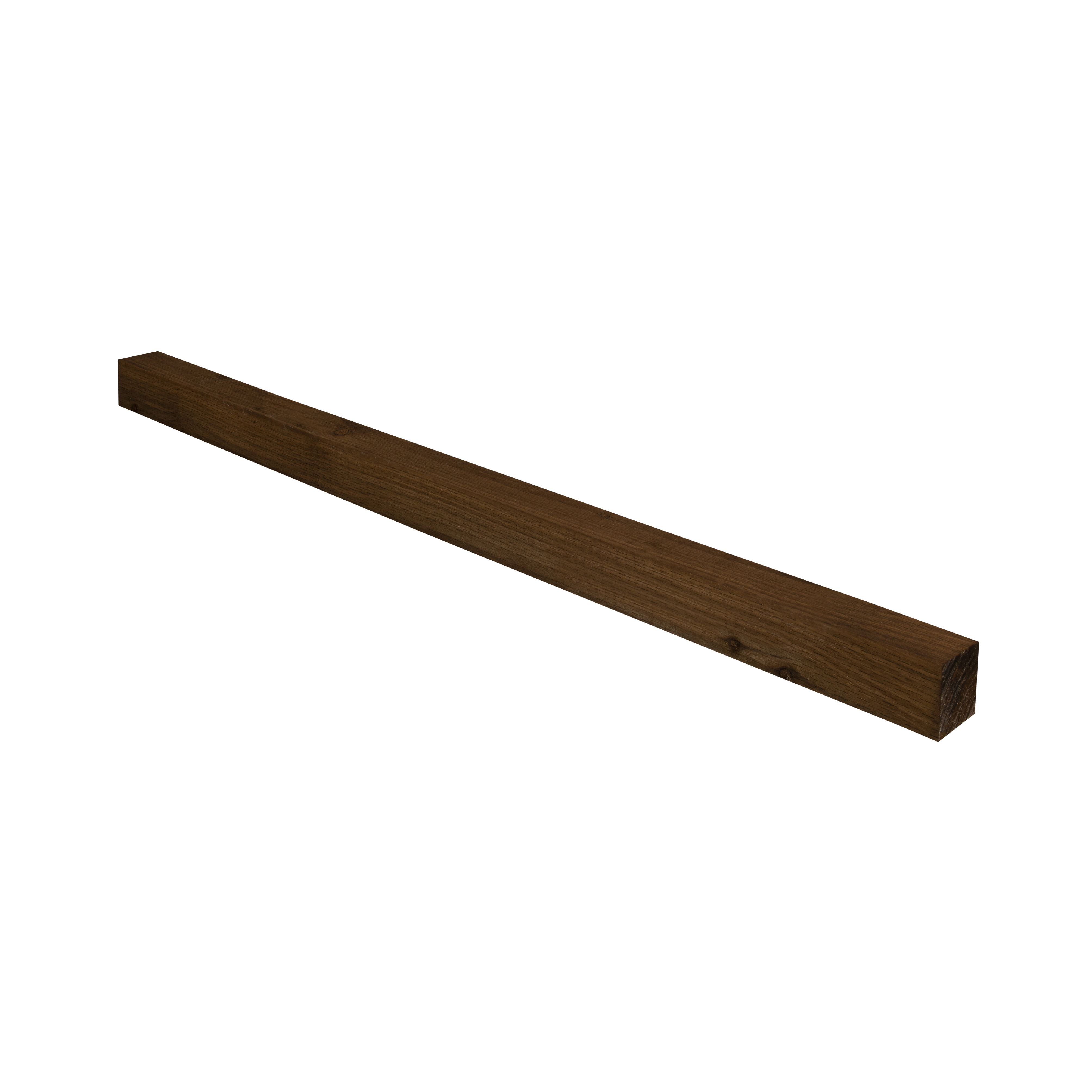 UC4 Brown Square Wooden Fence post (H)1.8m (W)100mm, Pack of 3
