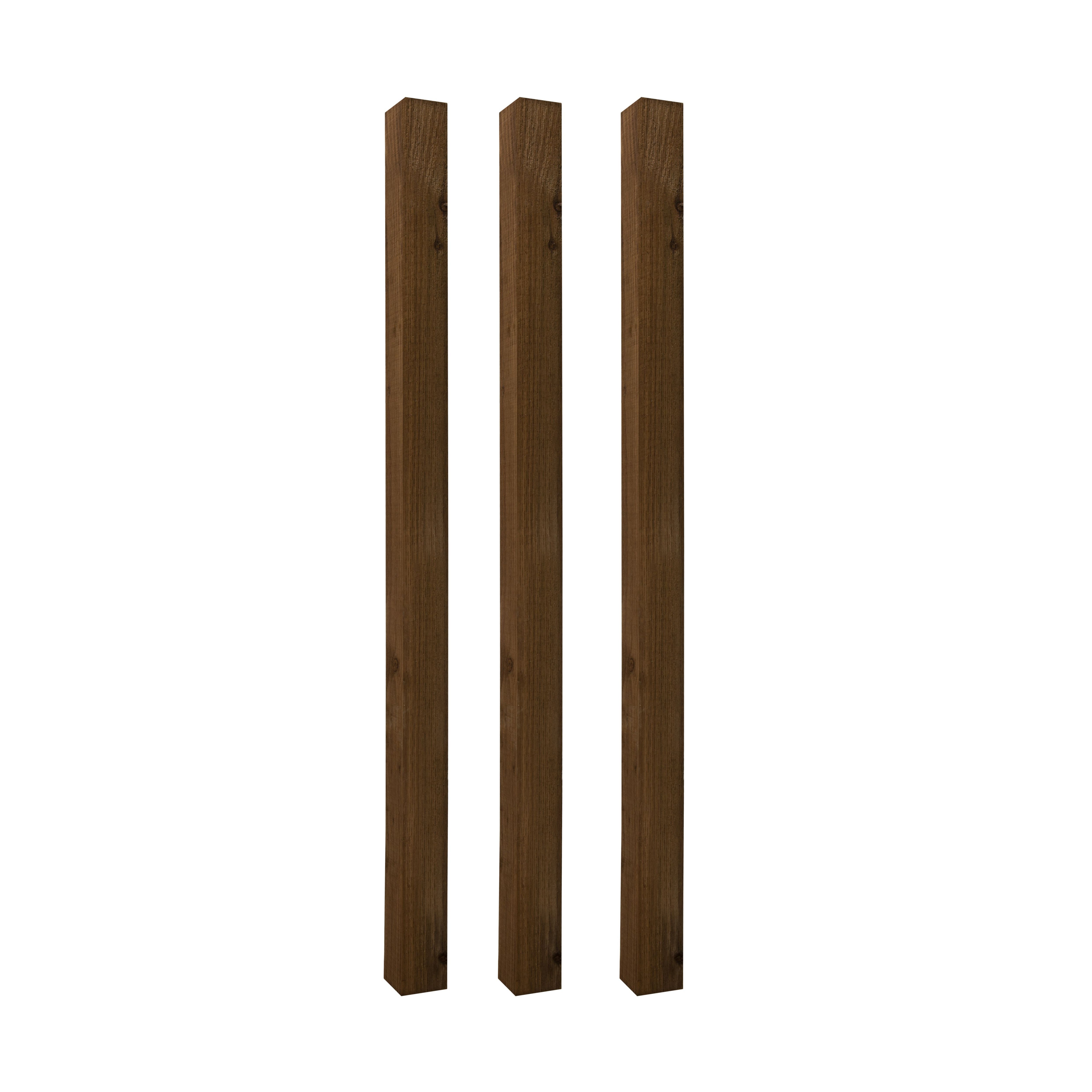 UC4 Brown Square Wooden Fence post (H)1.8m (W)100mm, Pack of 3