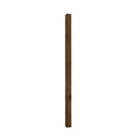 UC4 Brown Square Wooden Fence post (H)1.8m (W)75mm, Pack of 4