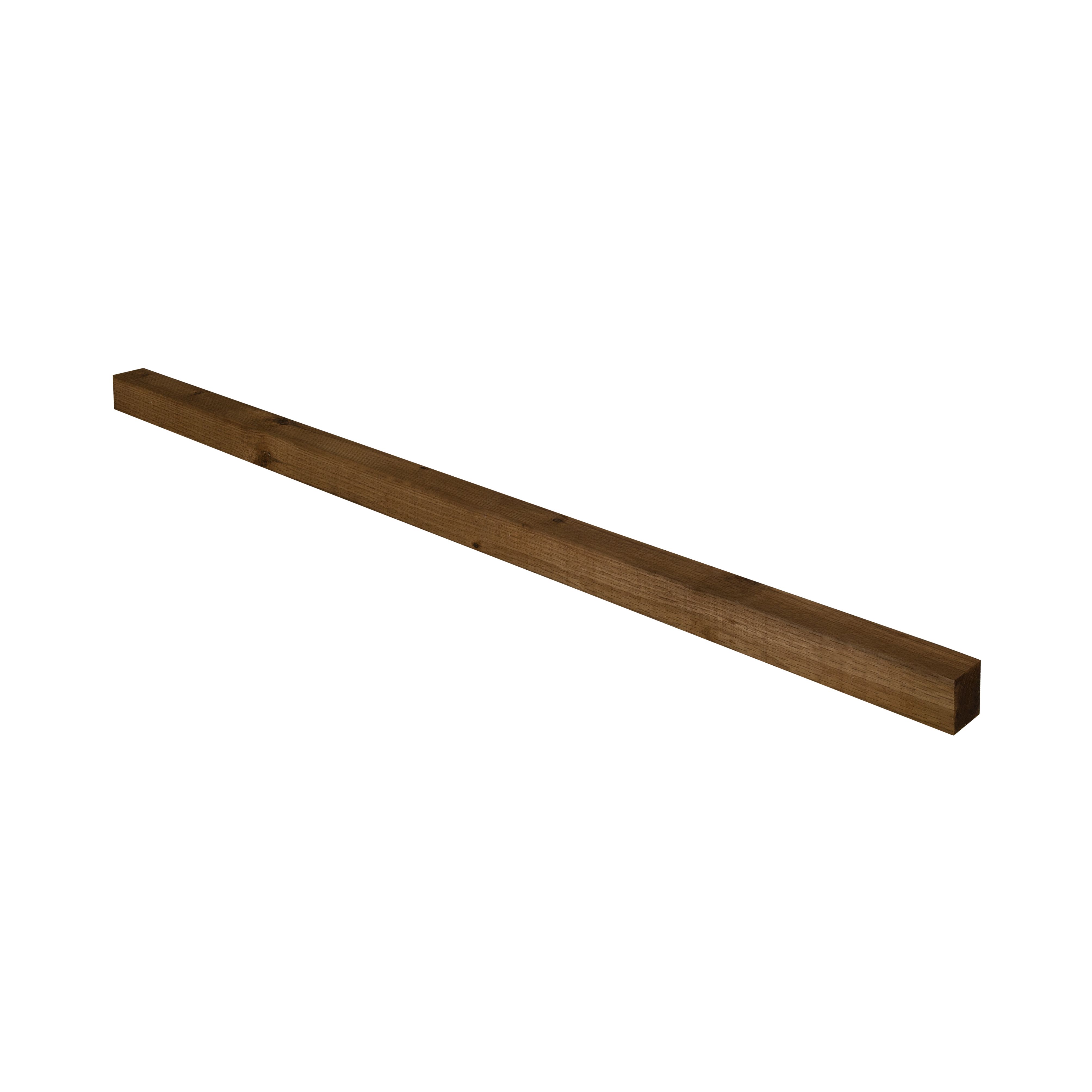 UC4 Brown Square Wooden Fence post (H)1.8m (W)75mm, Pack of 4