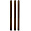 UC4 Brown Square Wooden Fence post (H)2.4m (W)100mm, Pack of 3