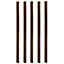 UC4 Brown Square Wooden Fence post (H)2.4m (W)75mm, Pack of 5