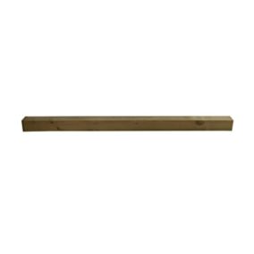 UC4 Green Square Wooden Fence post (H)1.8m (W)100mm, Pack of 3
