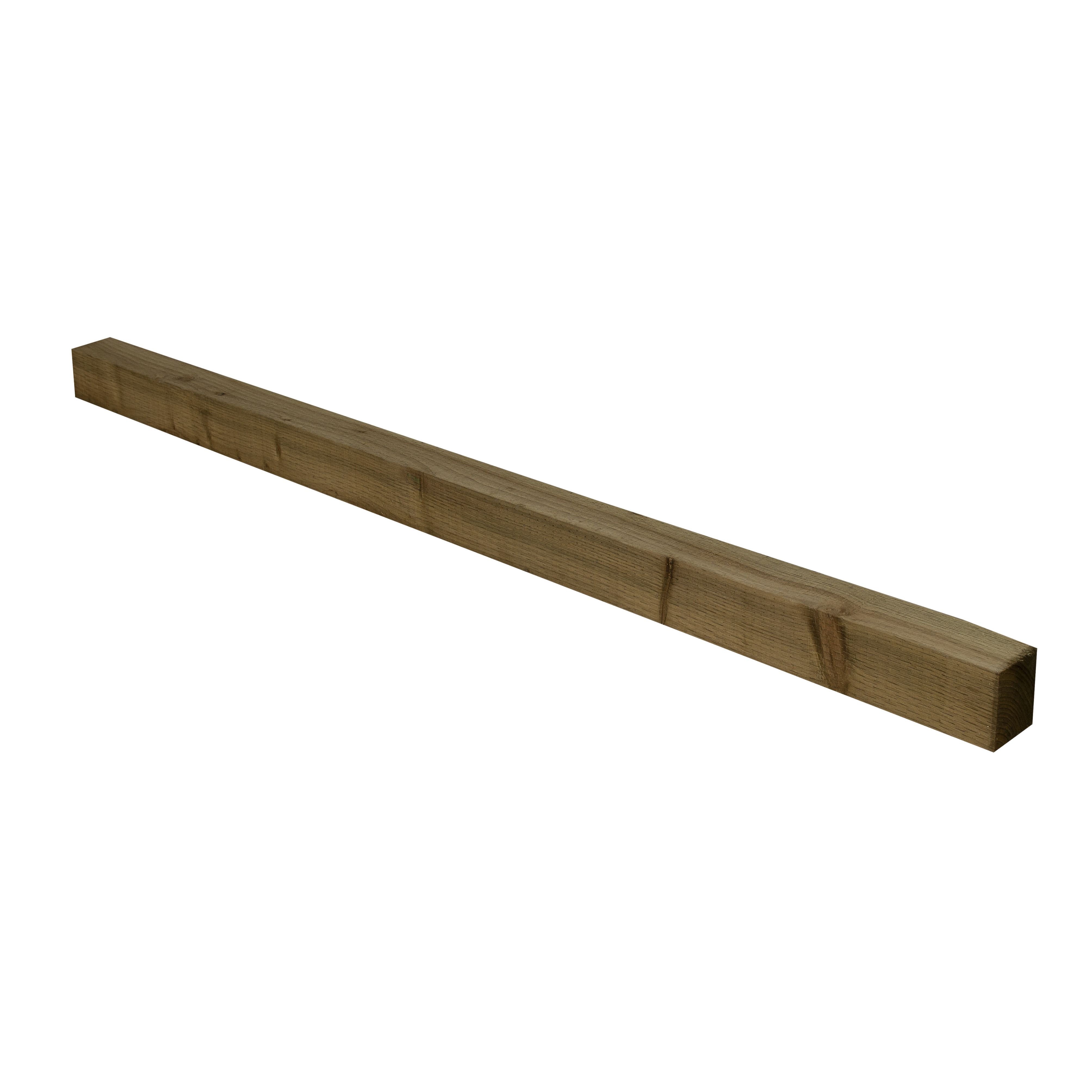 UC4 Green Square Wooden Fence post (H)2.1m (W)100mm, Pack of 3
