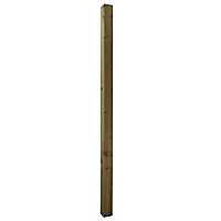 UC4 Green Square Wooden Fence post (H)2.4m (W)100mm, Pack of 3