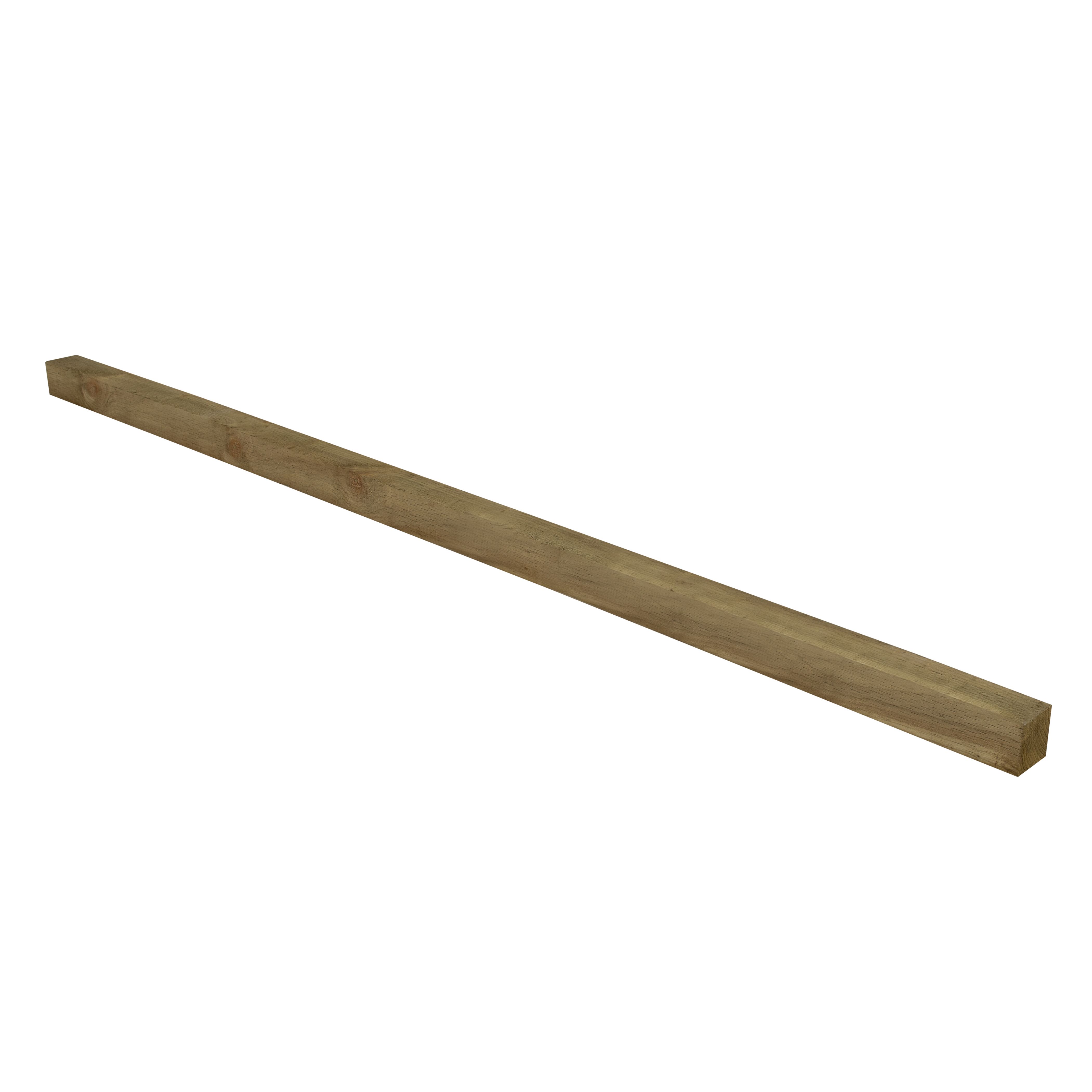 UC4 Green Square Wooden Fence post (H)2.4m (W)75mm, Pack of 3