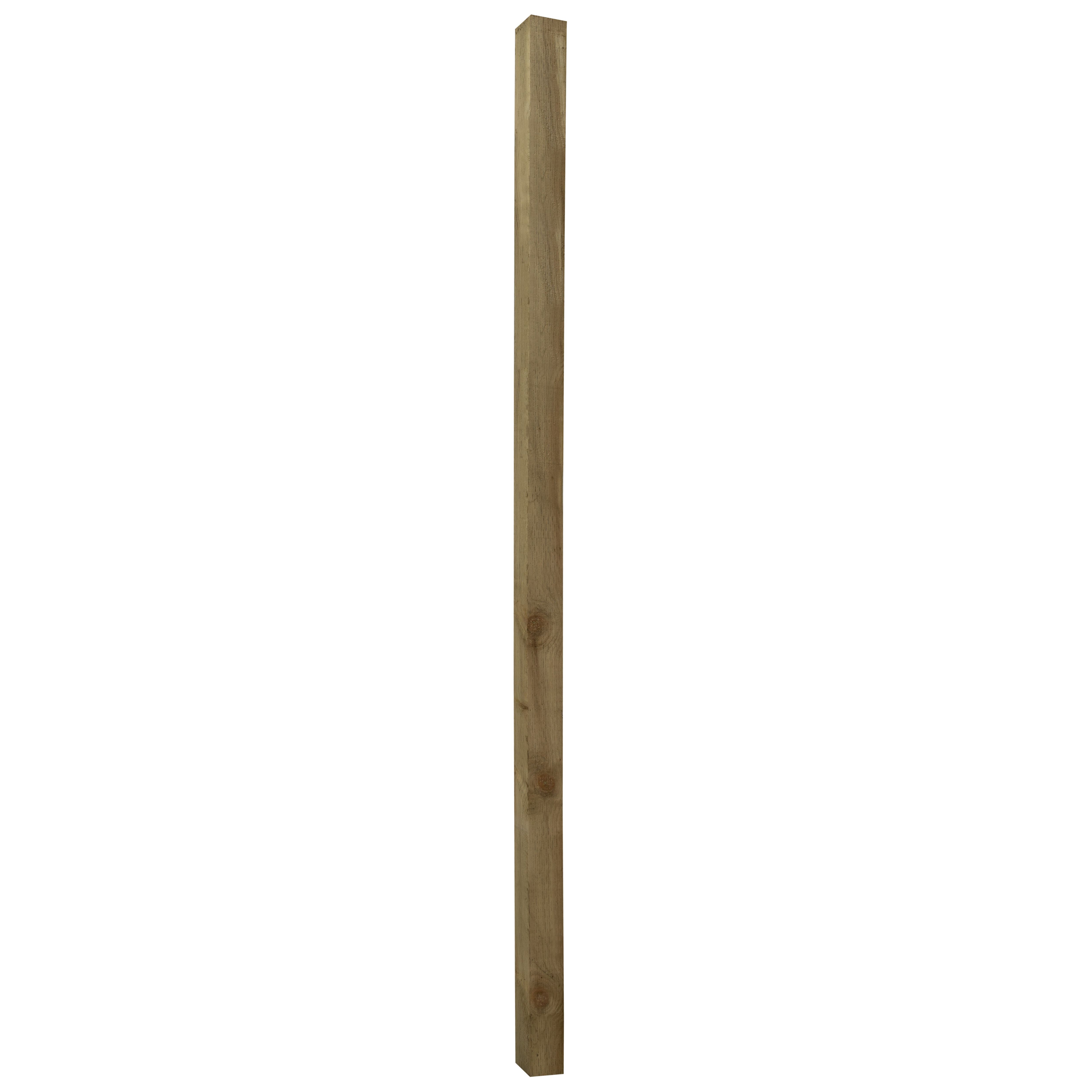 UC4 Green Square Wooden Fence post (H)2.4m (W)75mm, Pack of 4