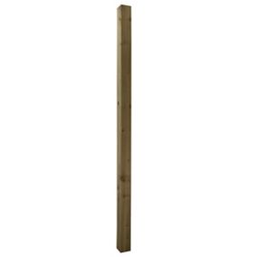 UC4 Timber Green Square Fence post (H)2.4m (W)100mm, Pack of 3