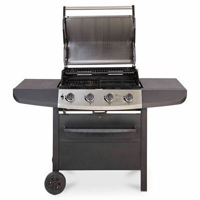 Ultar 4 burner Gas Black Barbecue | DIY at B&Q