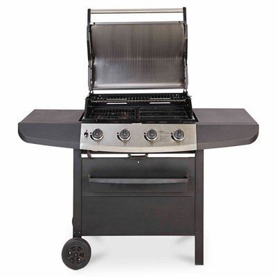 Ultar Black 4 burner Gas Barbecue DIY at B Q