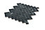 Ultimate Black Polished Gloss Marble effect Moasic Porcelain Mosaic tile sheet, (L)330mm (W)285mm