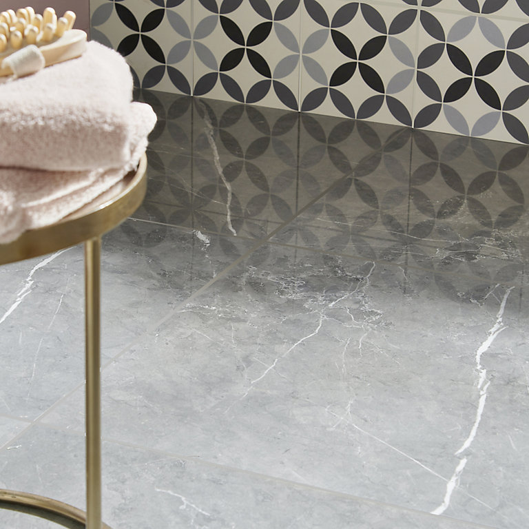 Ultimate Grey Marble Effect Porcelain, Grey Marble Tiles Wall