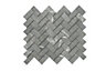 Ultimate Grey Polished Gloss Marble effect Moasic Porcelain Mosaic tile sheet, (L)330mm (W)285mm