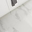 Ultimate White Gloss Marble effect Porcelain Floor Tile, Pack of 3, (L)595mm (W)595mm