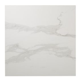 Ultimate White Gloss Marble effect Porcelain Floor Tile Sample