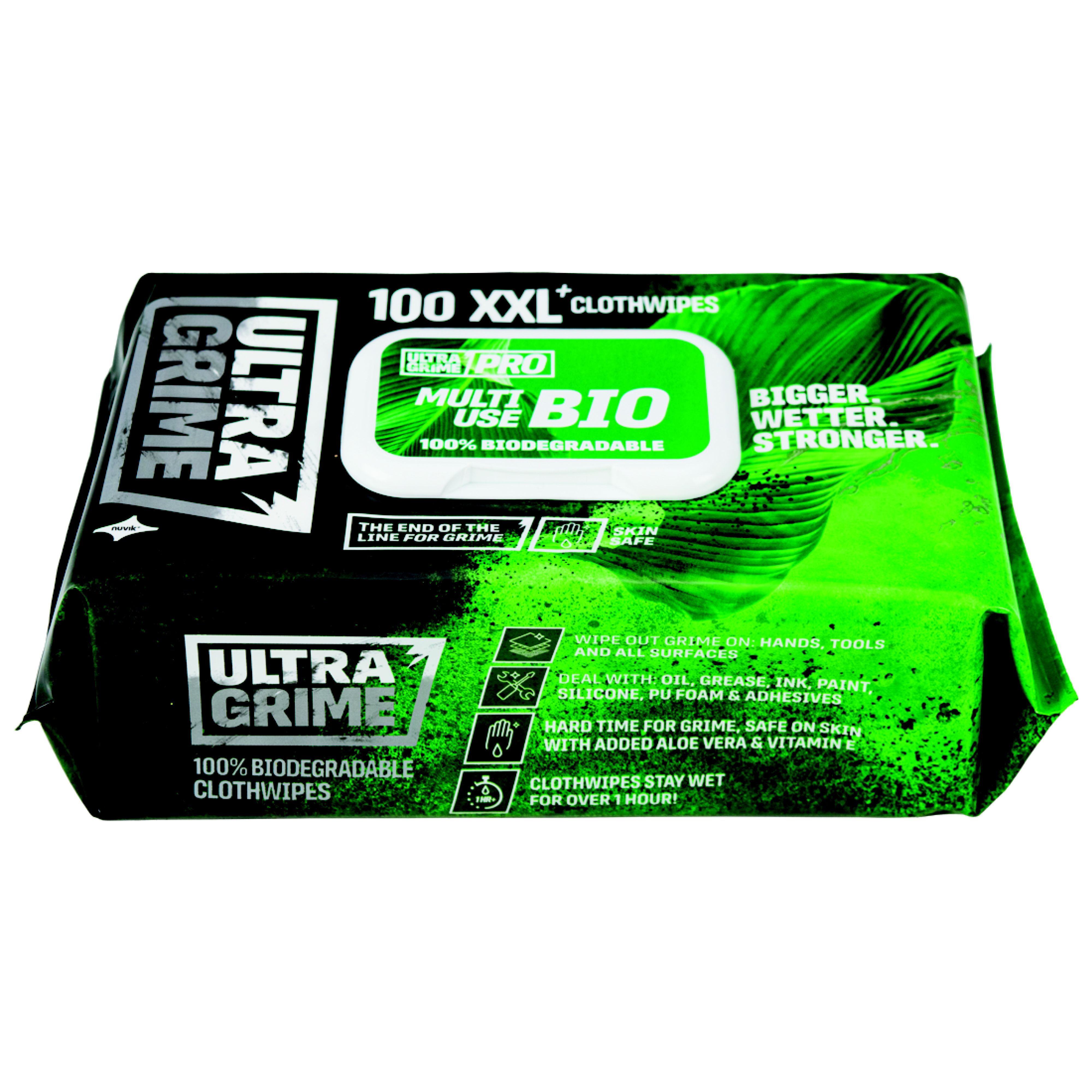 Ultragrime XXL Pro Bio Unfragranced Multi-surface wipes, Pack of 80
