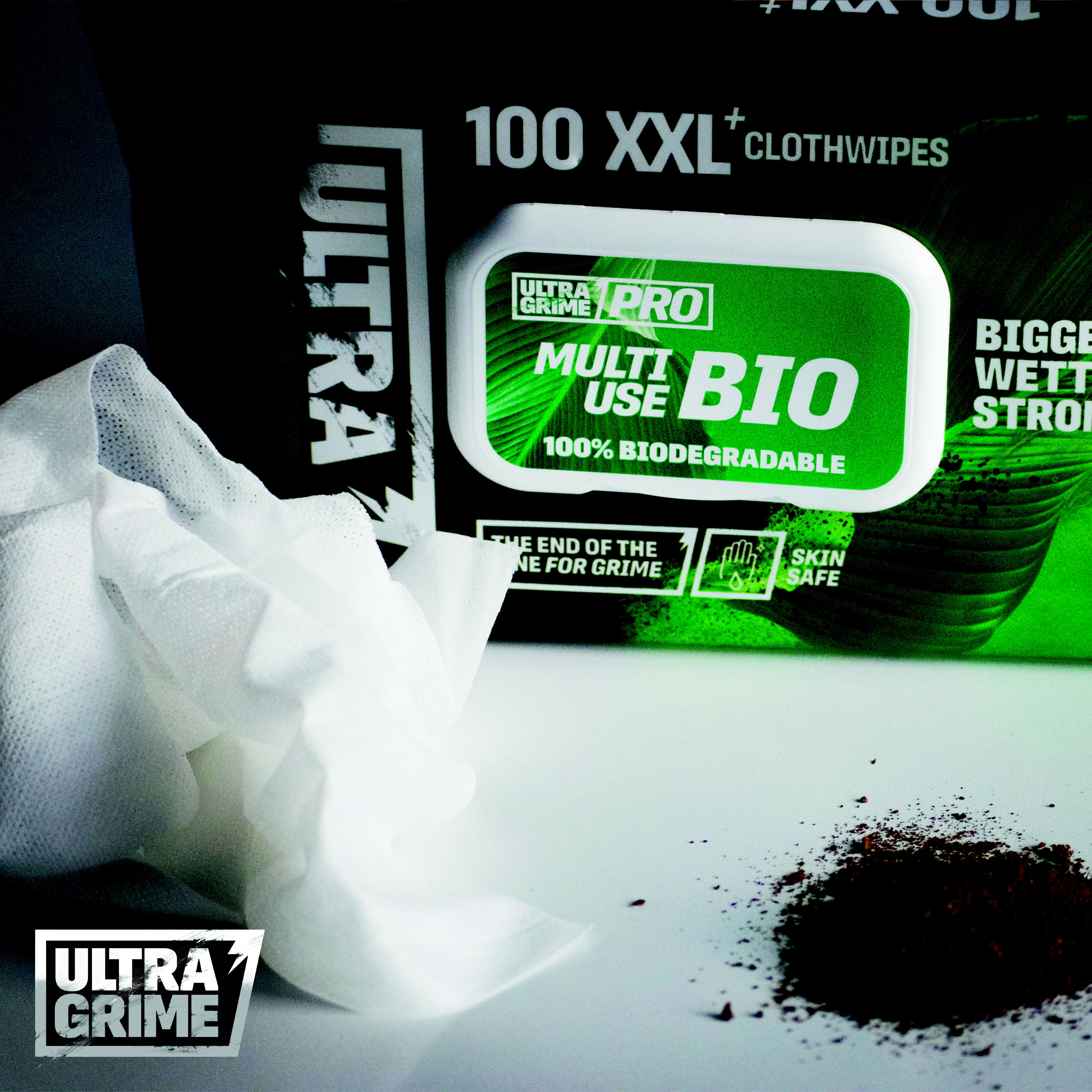 Ultragrime XXL Pro Bio Unfragranced Multi-surface wipes, Pack of 80