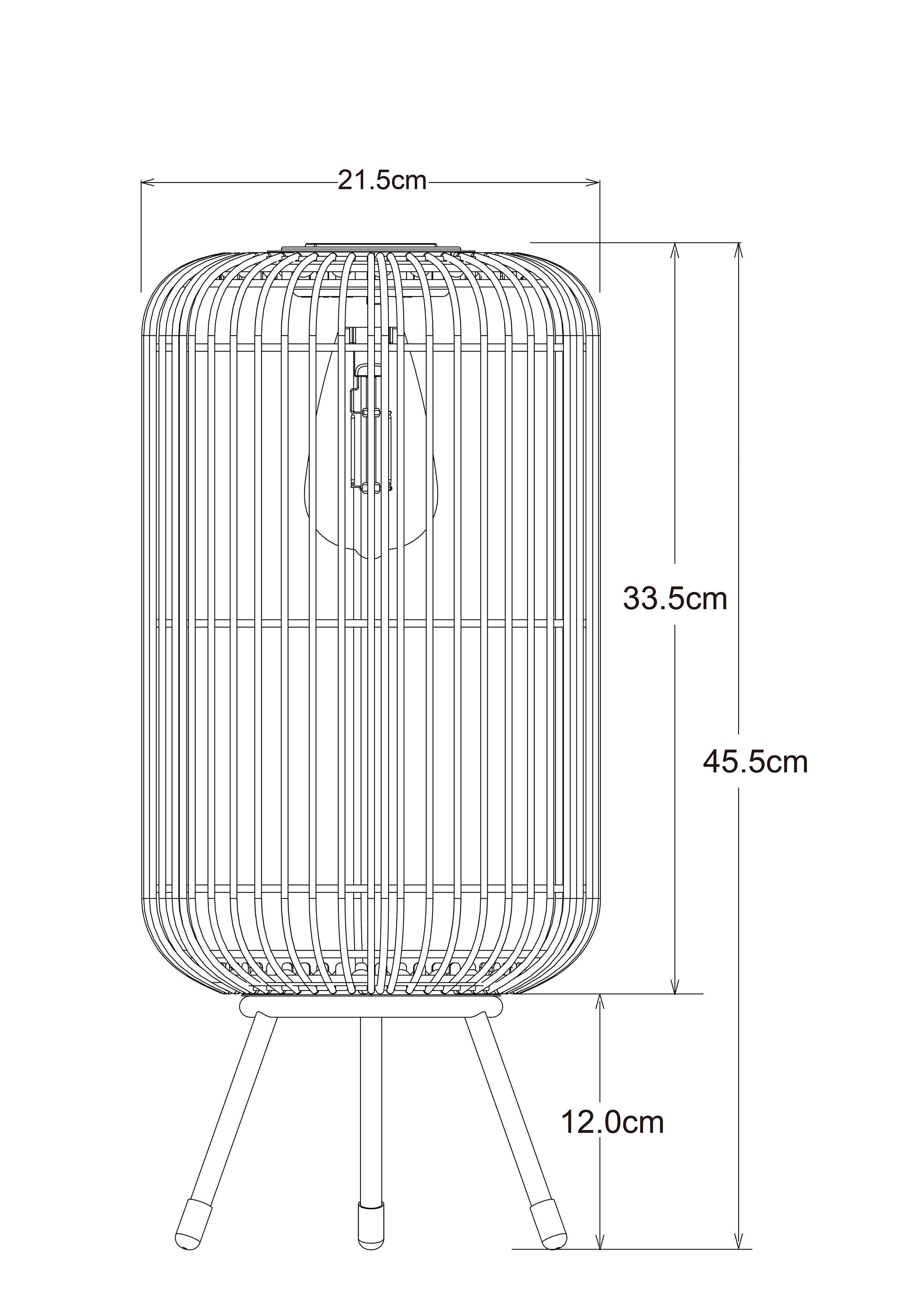 Umatilla Beige & black Rattan effect Solar-powered Integrated LED Outdoor Lantern