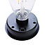 Umatilla Beige & black Rattan effect Solar-powered Integrated LED Outdoor Lantern