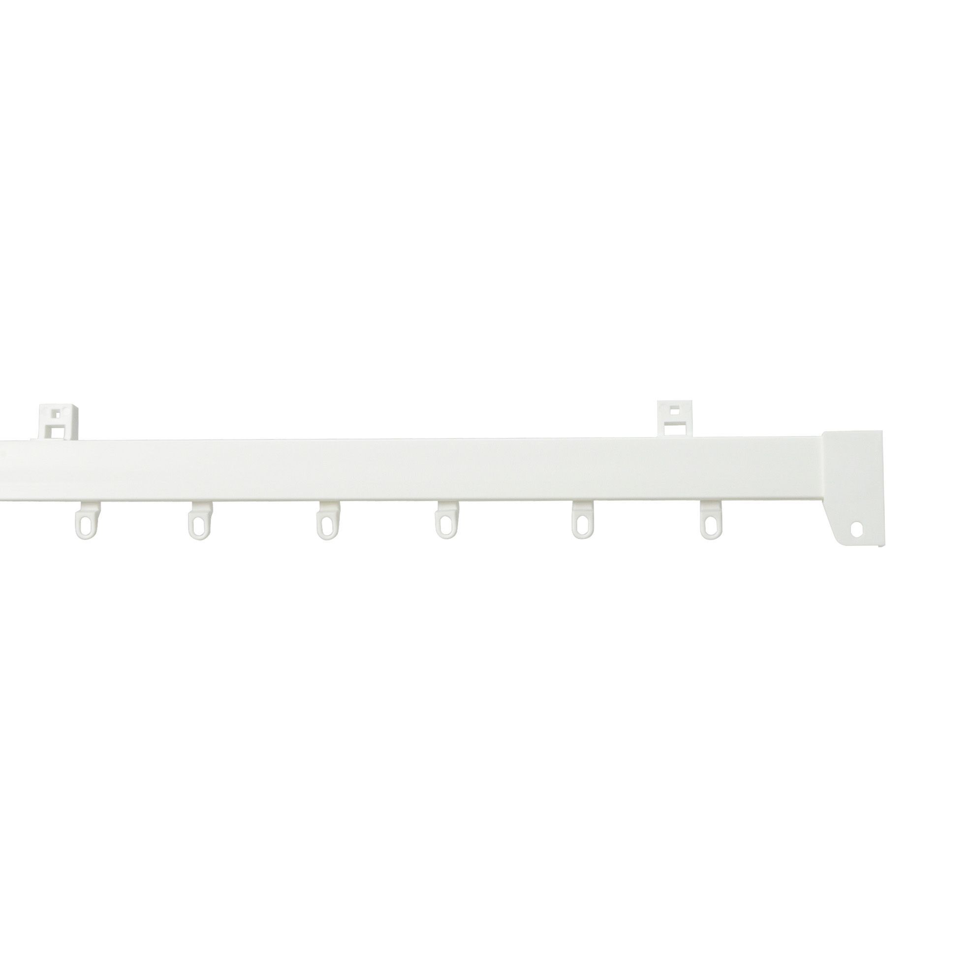 Uncorded White Fixed Curtain track, (L)2.1m | DIY at B&Q