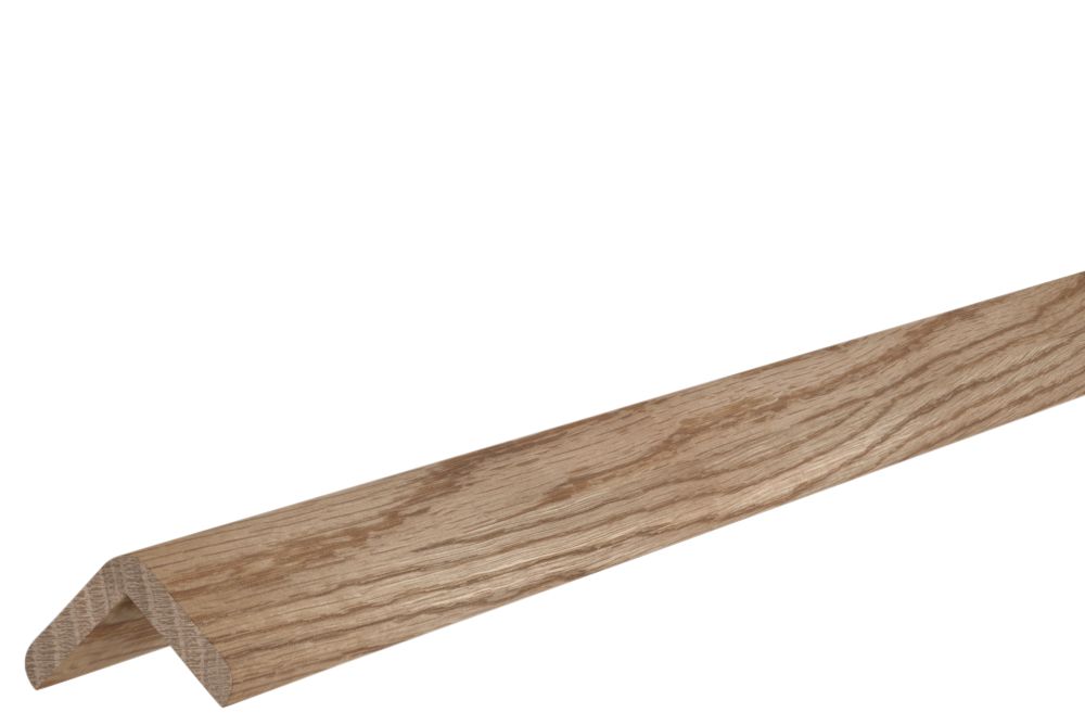 Unfinished Natural Oak Angled edge Moulding (L)2400mm (W)23mm (T)23mm