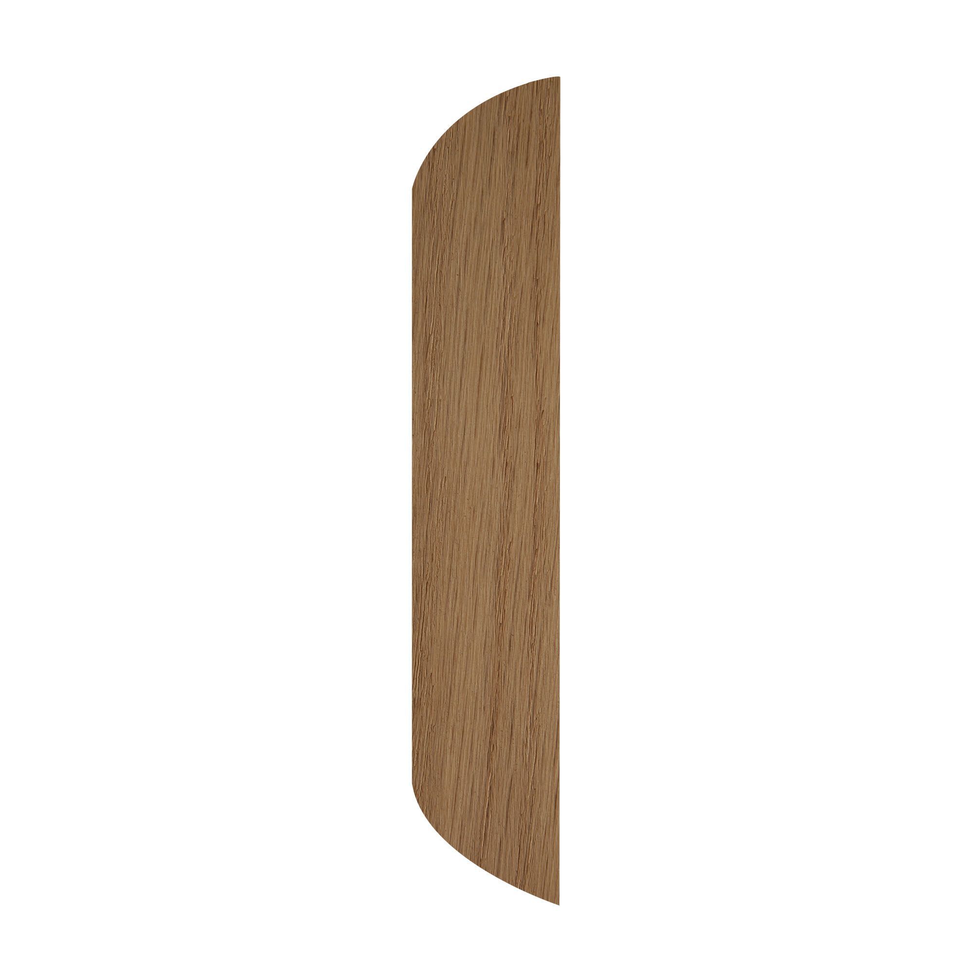Unfinished Natural Oak D-shape D-shaped Moulding (L)2400mm (W)34mm (T)6mm