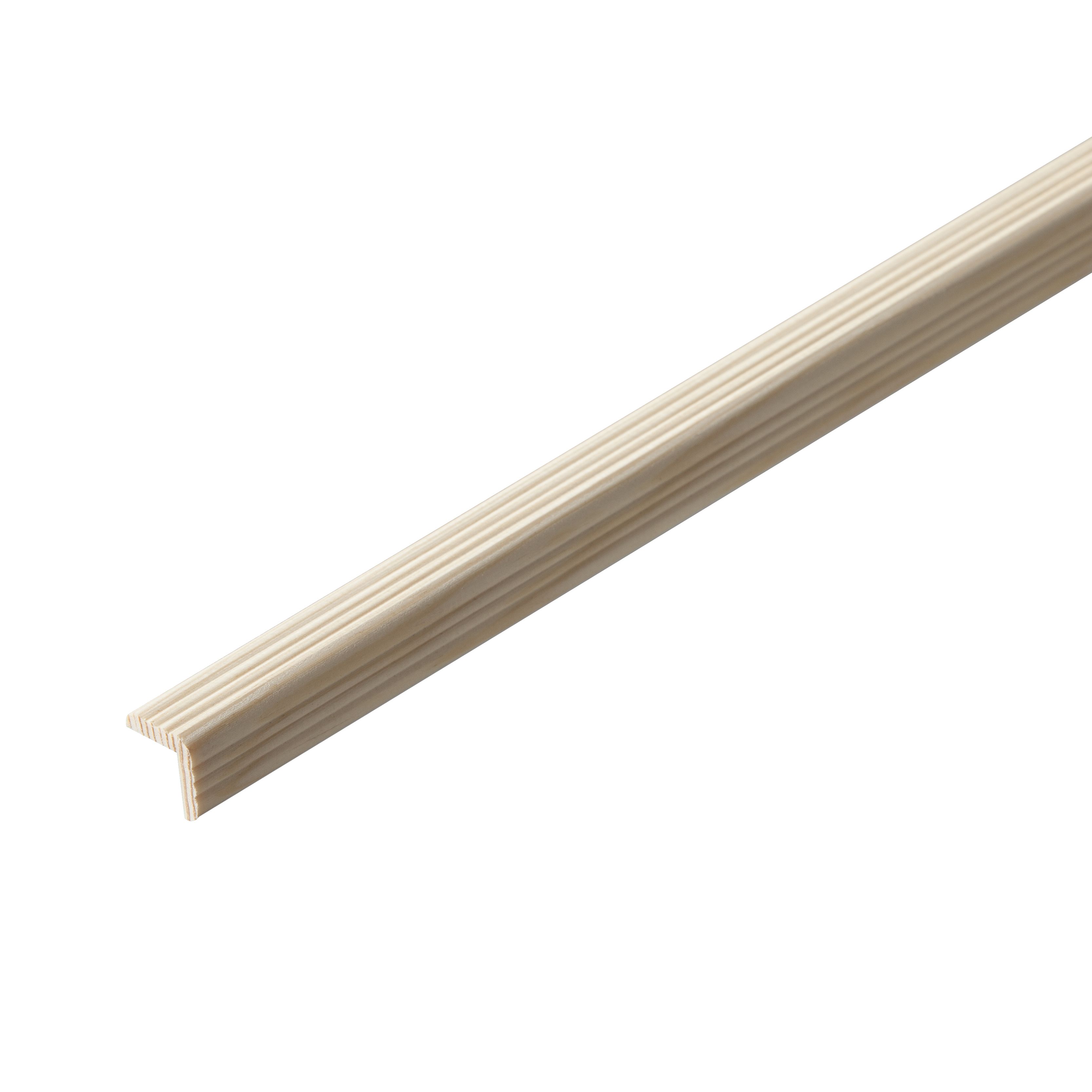 Unfinished Natural Pine Angled edge Moulding (L)2400mm (W)23mm (T)23mm