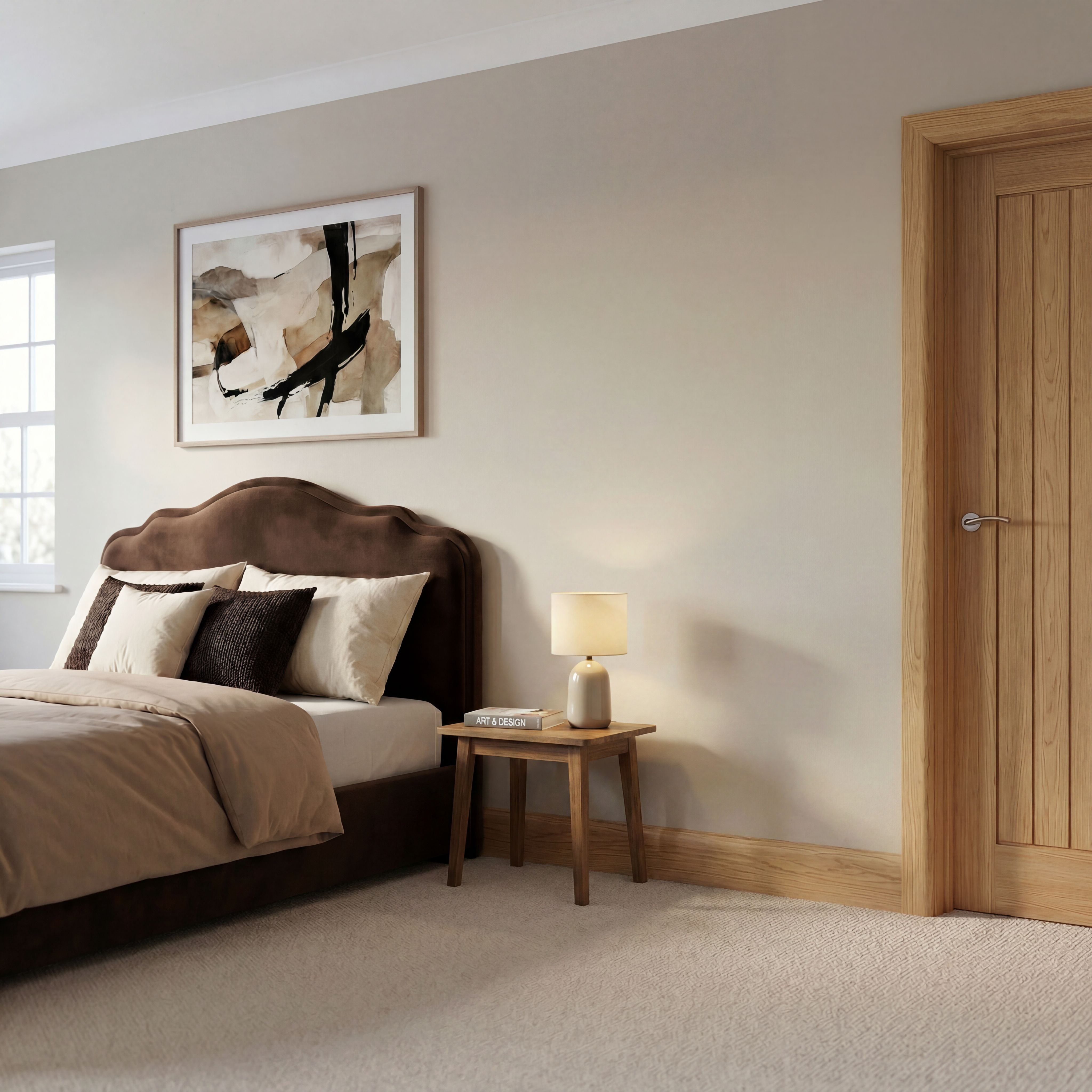 Unfinished Neutral MDF Oak Round Skirting board (L)2400mm (W)69mm (T)15mm