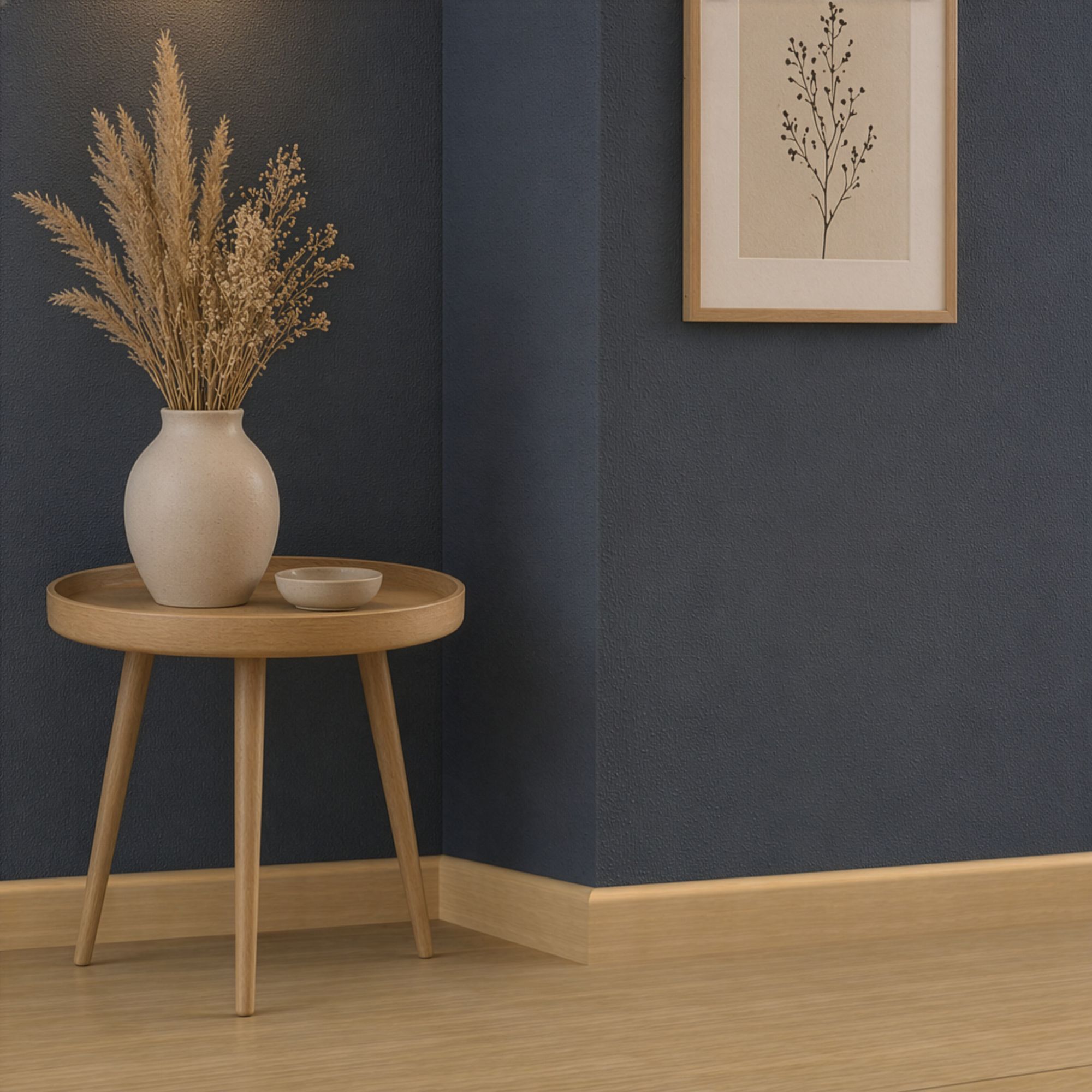 Unfinished Neutral MDF Oak Round Skirting board (L)2400mm (W)69mm (T)15mm