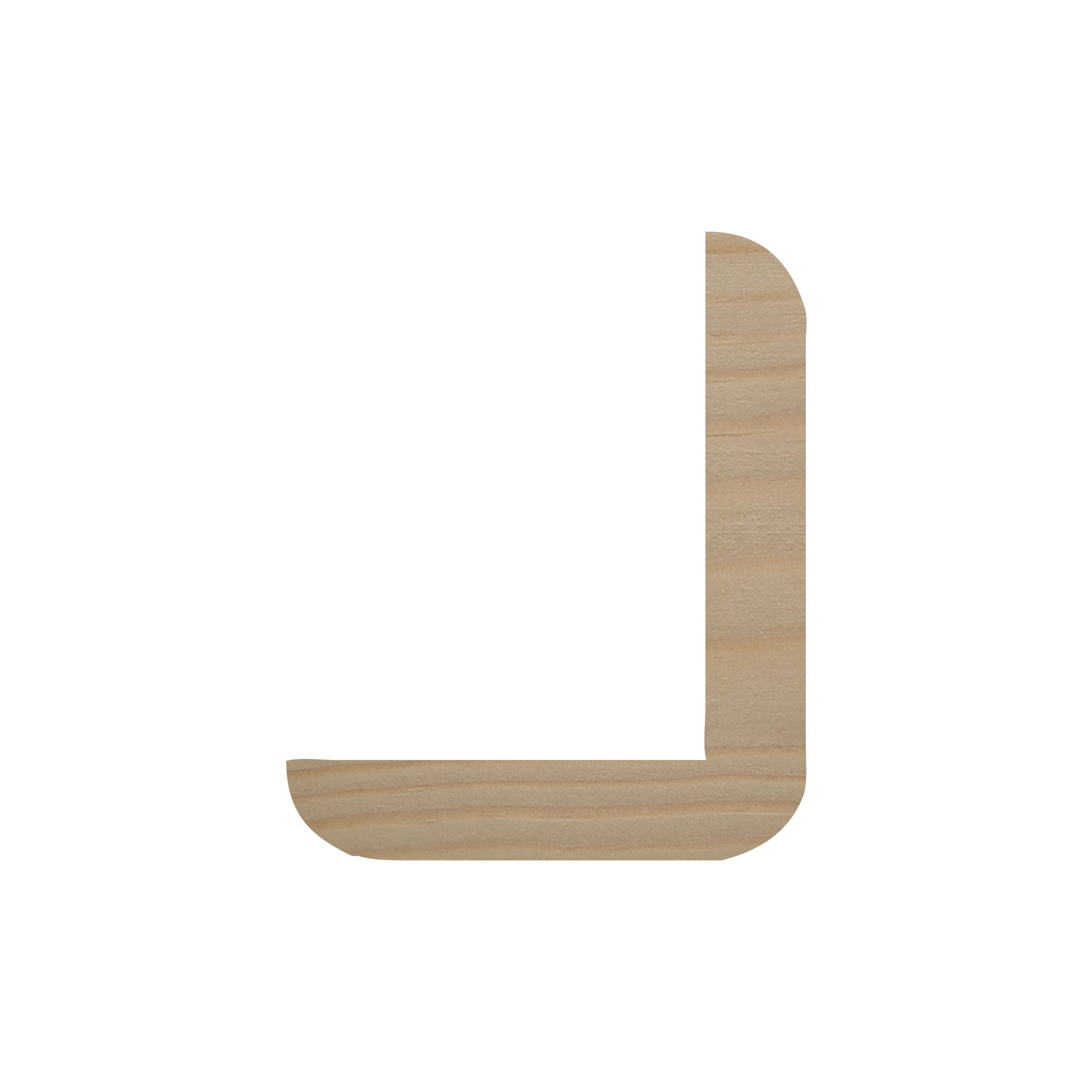 Unfinished Pine L-shape Moulding (L)2400mm (W)27mm (T)20mm
