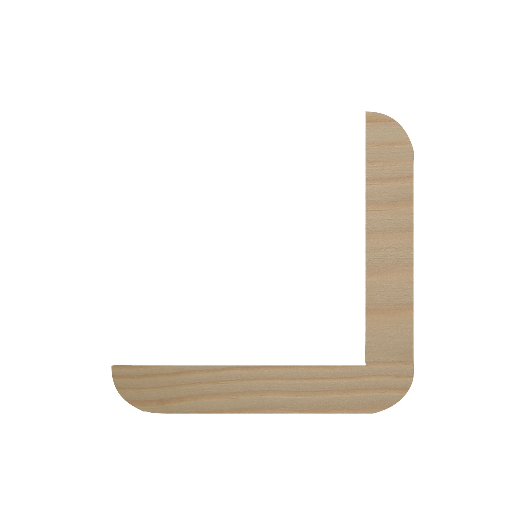 Unfinished Pine L-shape Moulding (L)2400mm (W)32mm (T)32mm