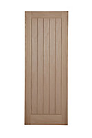 Unglazed Cottage Oak veneer Internal Door, (H)1981mm (W)610mm (T)35mm