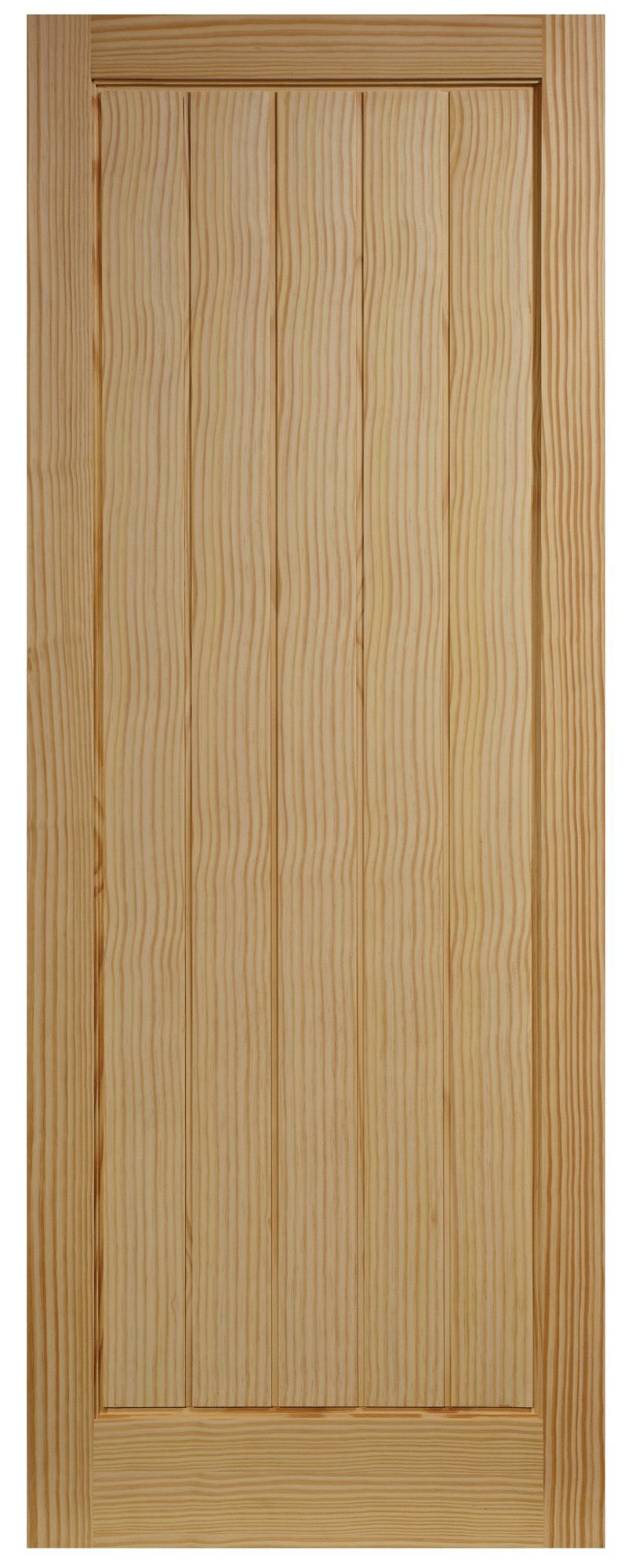 Unglazed Cottage Pine veneer Internal Clear pine Door, (H)2040mm (W)726mm (T)35mm