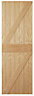 Unglazed Cottage Timber Fir veneer External Panel Front door, (H)2032mm (W)813mm