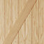 Unglazed Cottage Timber Fir veneer External Panel Front door, (H)2032mm (W)813mm