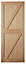Unglazed Cottage Timber Oak veneer External Panel Front door, (H)2032mm (W)813mm