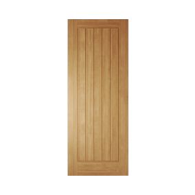 Unglazed Cottage White oak veneer Internal Timber Fire door, (H)1981mm (W)686mm (T)44mm
