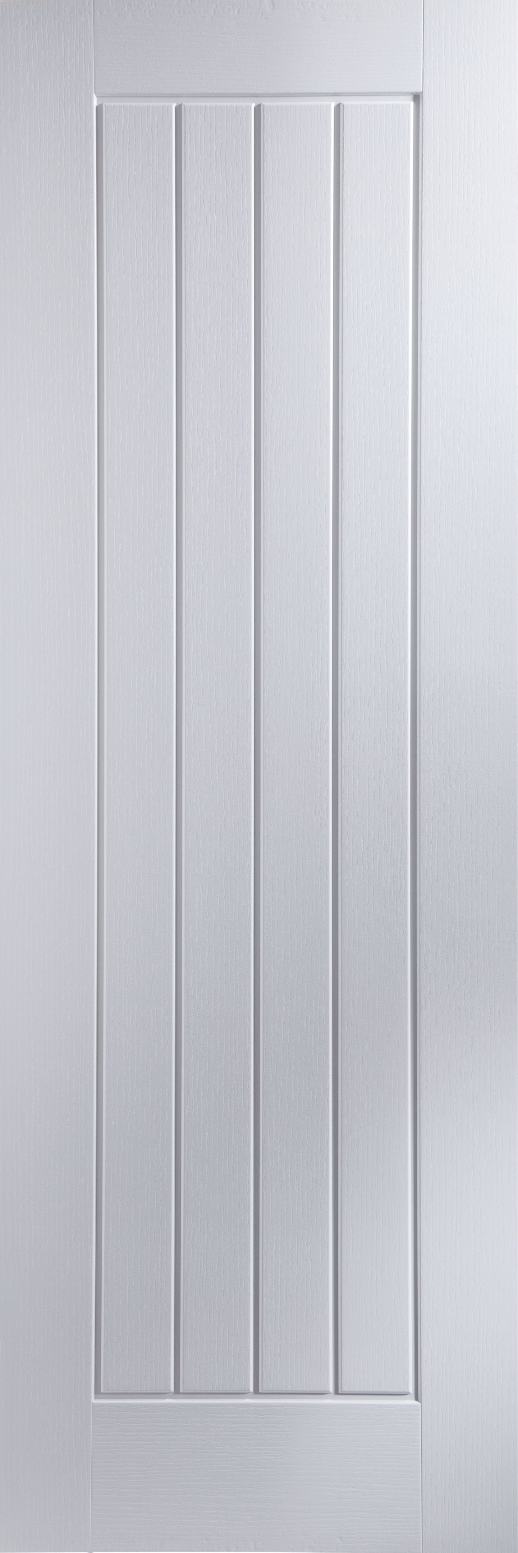 Unglazed Cottage White Woodgrain effect Internal Door, (H)1981mm (W)686mm (T)35mm