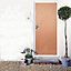 Unglazed Flush Oak veneer External Fire door, (H)2032mm (W)813mm