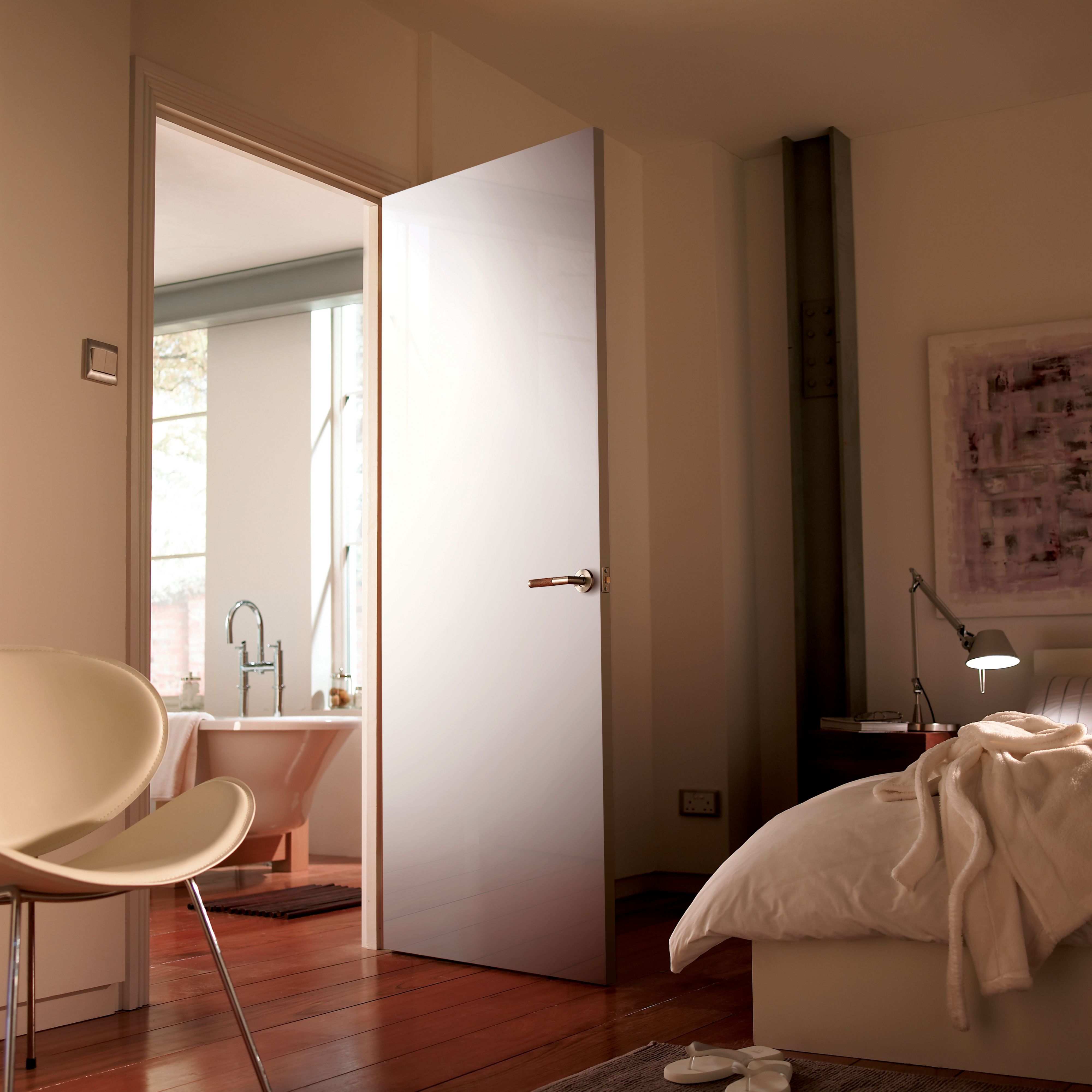 Unglazed Flush White Internal Door, (H)2040mm (W)926mm (T)40mm