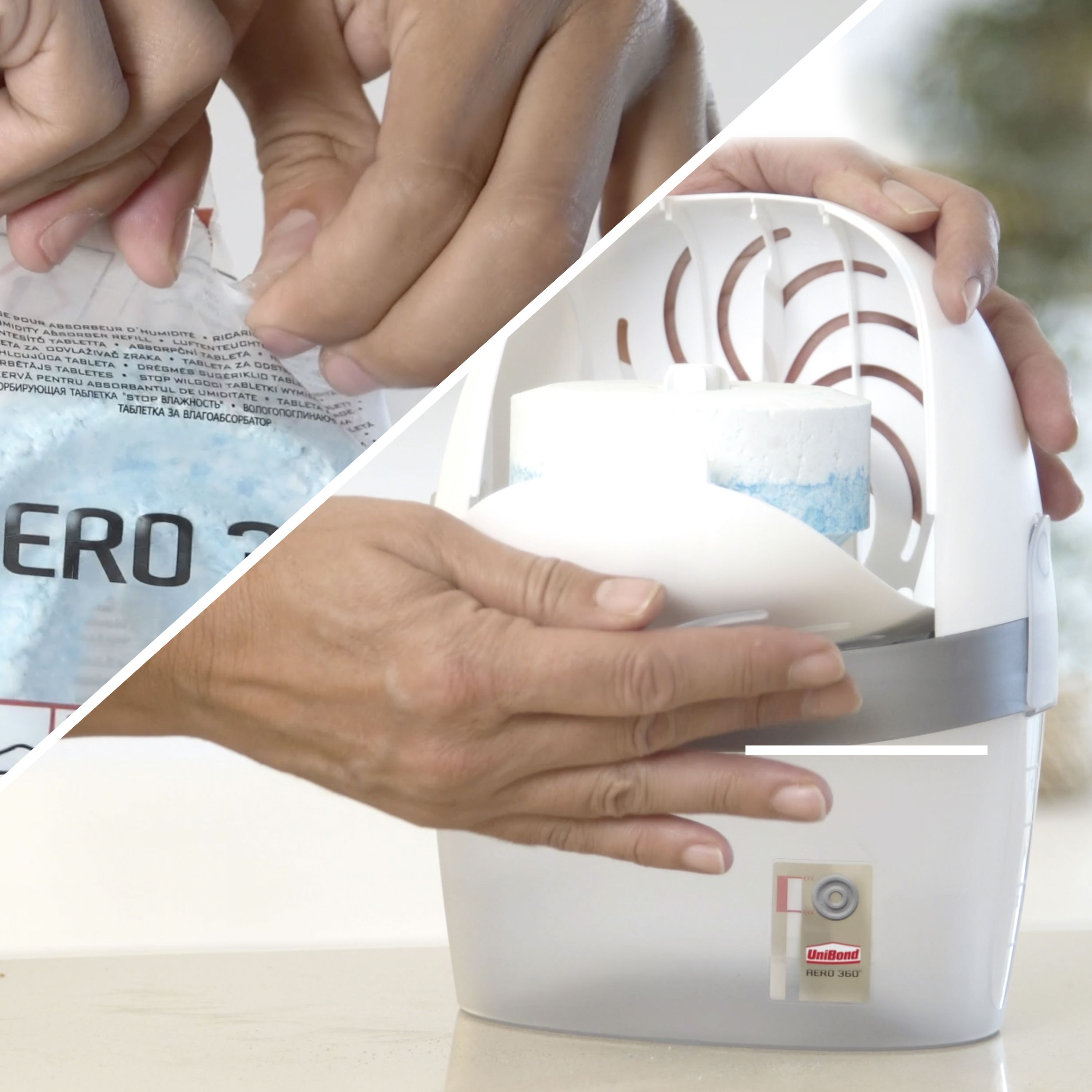 UniBond Aero 360 Opaque & white Moisture absorber, Pack of 1