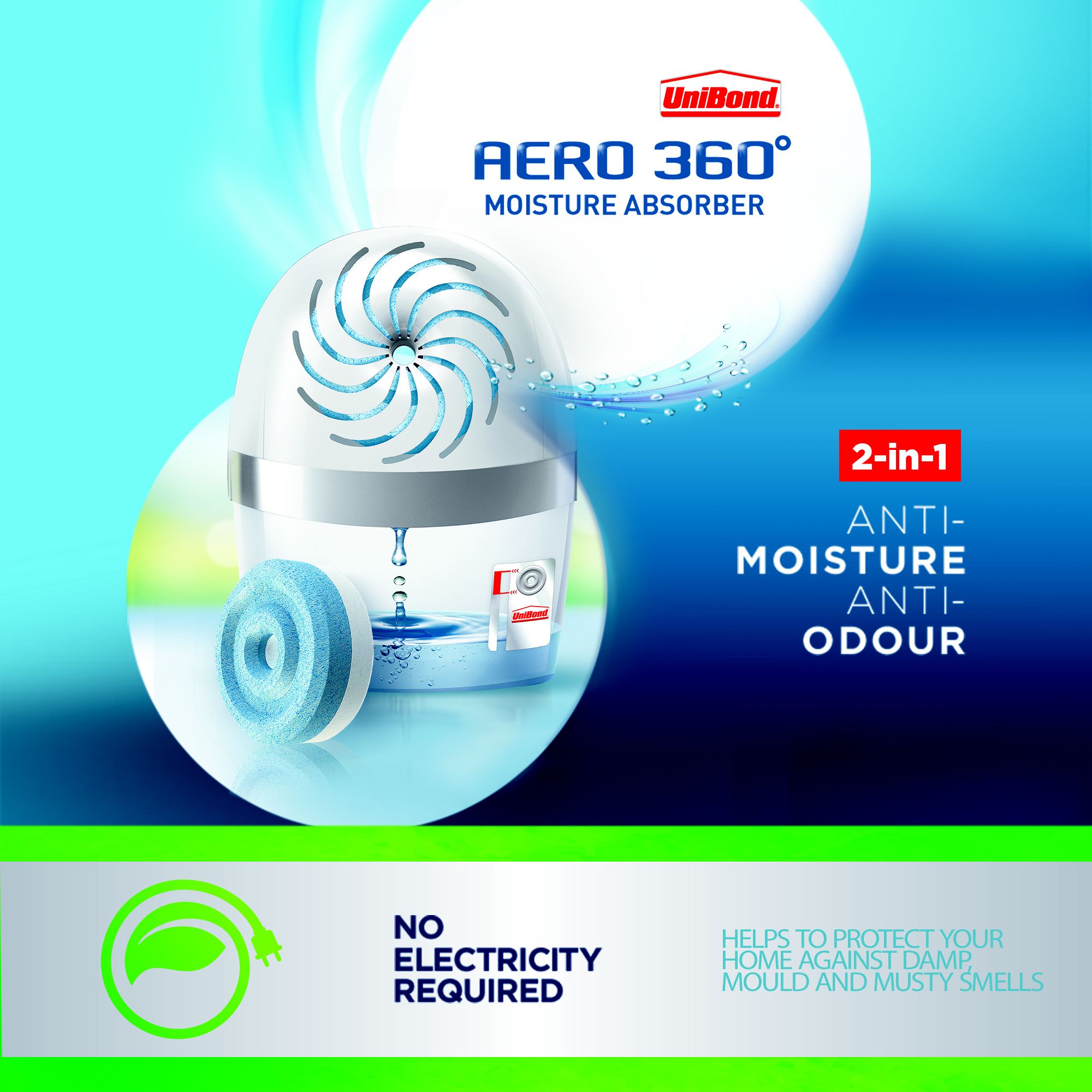 Pattex AERO 360° Ricarica Tabs Wildflower Meadow – 2 Confezioni Da 450g Per Deumidificatore, Profumati E Anti Odore