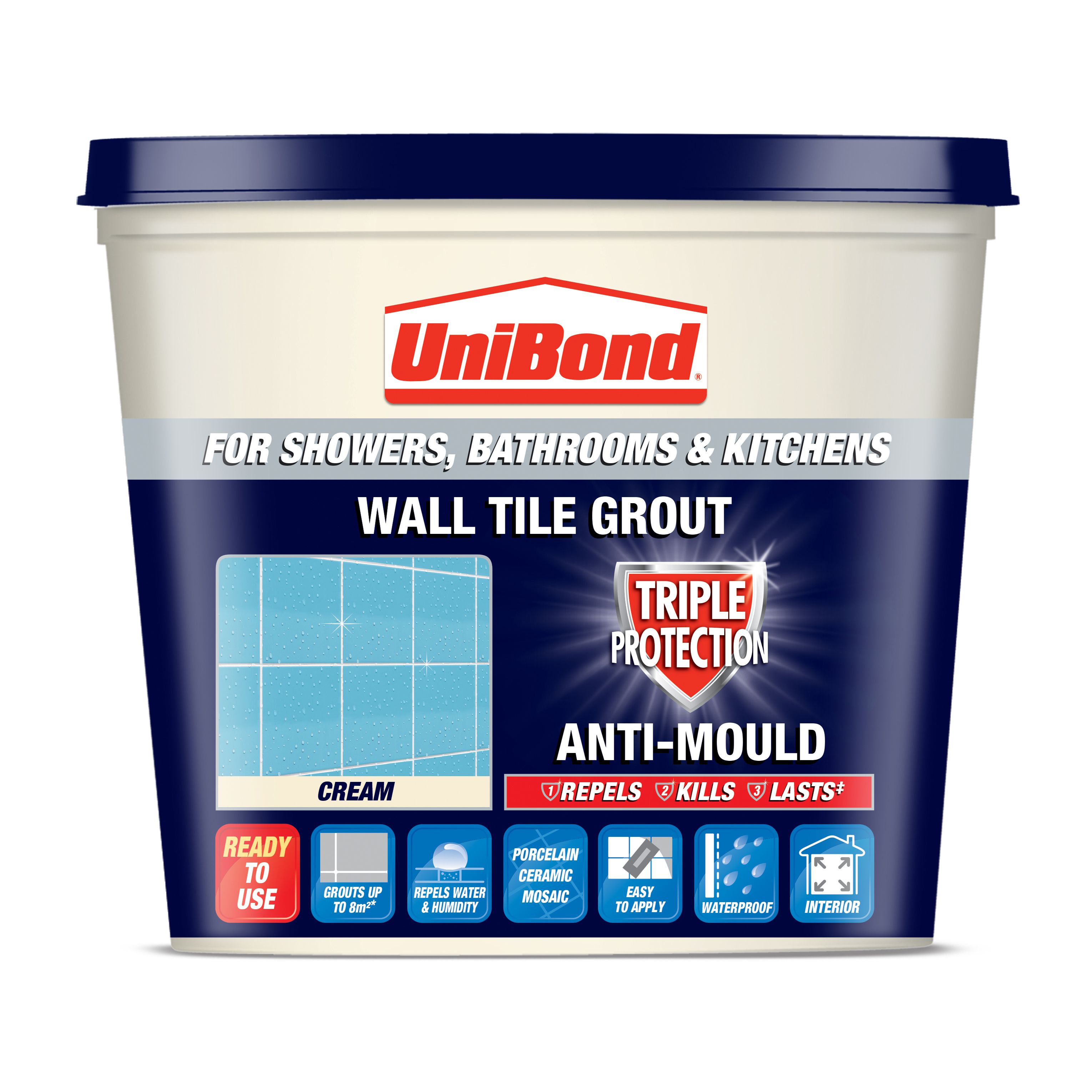 UniBond Cream Grout, 1.38kg | DIY At B&Q