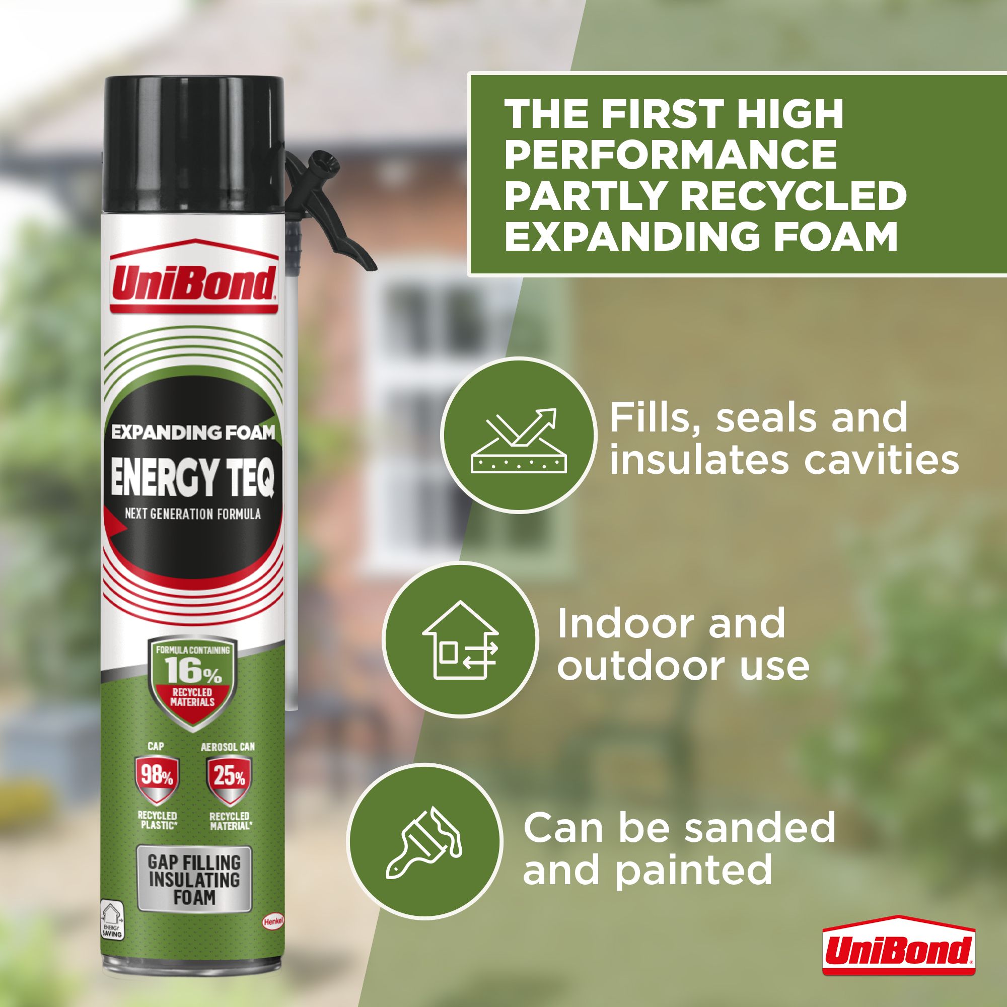 UniBond Energy Teq Hand-held Gap filling Expanding foam 750ml